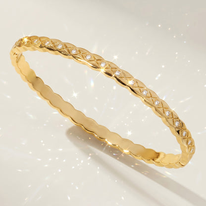 Stylish Open Cuff Bracelets with Zirconia for Weddings and Parties