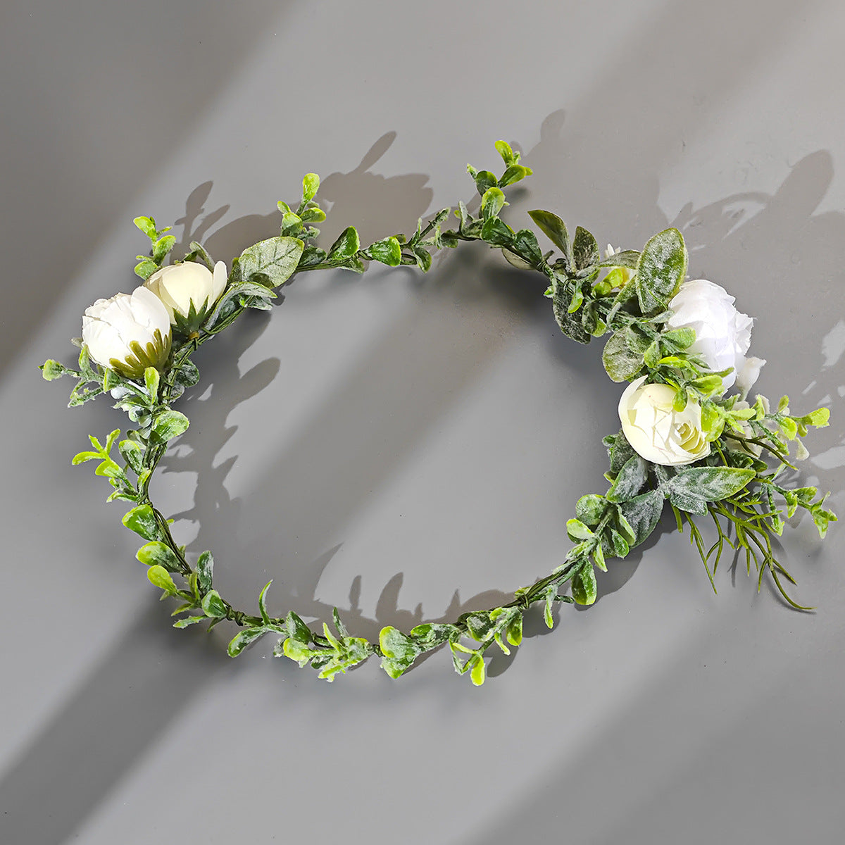 Floral Headband with Ribbons Handmade for Boho and Beach Photoshoots
