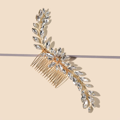 Handcrafted Glass Rhinestone Bridal Hair Comb