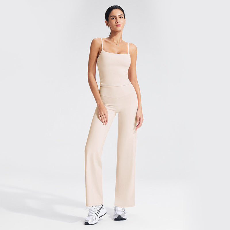 Women's Slim Fit Yoga Tank Top Set with Built-in Bra