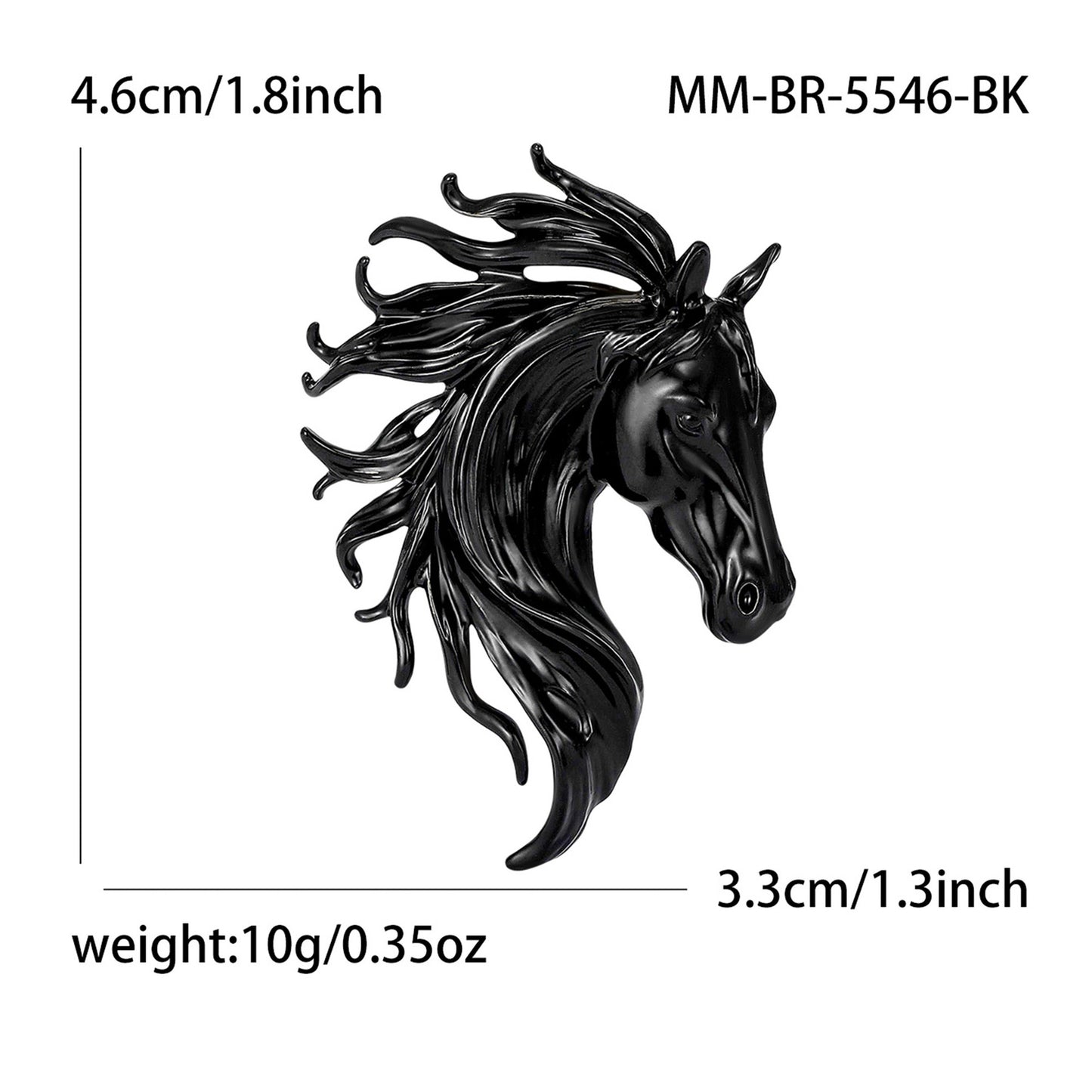 All-Season Alloy Horse Brooch Stylish Animal Accessory