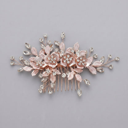 Exquisite Pearl and Crystal Flower Headpiece for Bridal Photoshoots
