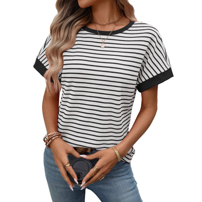 Casual Color Block Short Sleeve T-Shirt