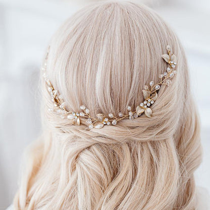 Handmade Gold Twist Comb New Bride Hair Accessory