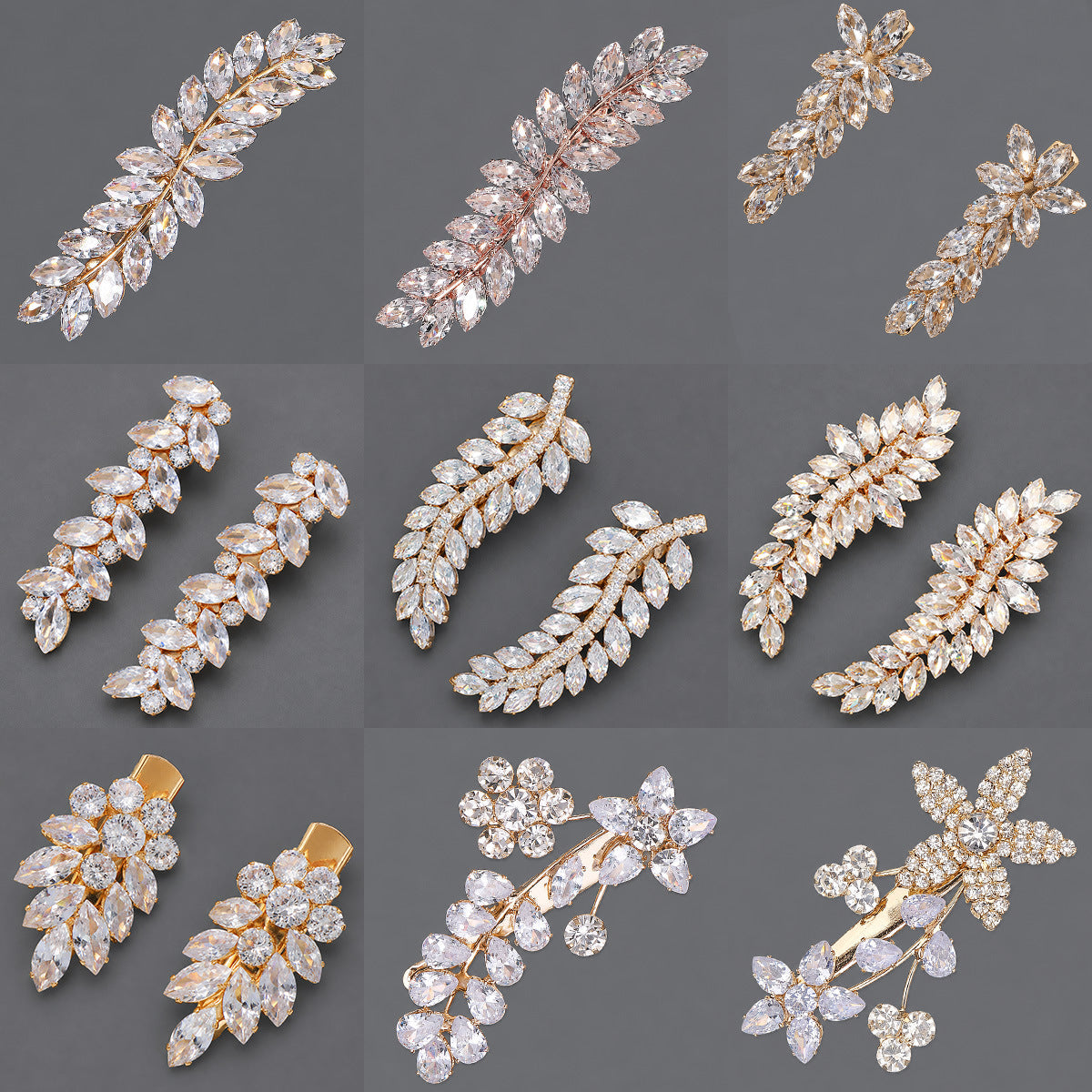 Elegant Zirconia Hair Clips for Everyday Style