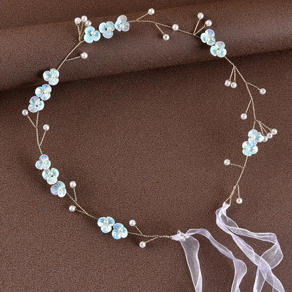 Handmade Pearl Floral Soft Bridal Headband