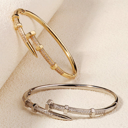 Crystal Studded Open Cuff Bracelet Elegant Jewelry for Weddings and Parties