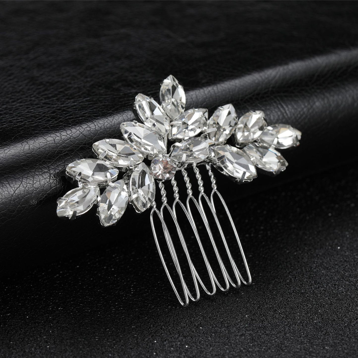 Oval Rhinestone Hair Comb Women Hair Accessories