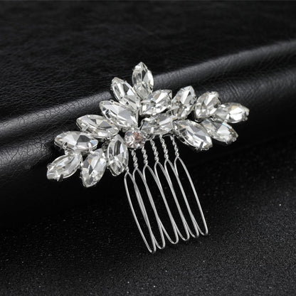 Oval Rhinestone Hair Comb Women Hair Accessories