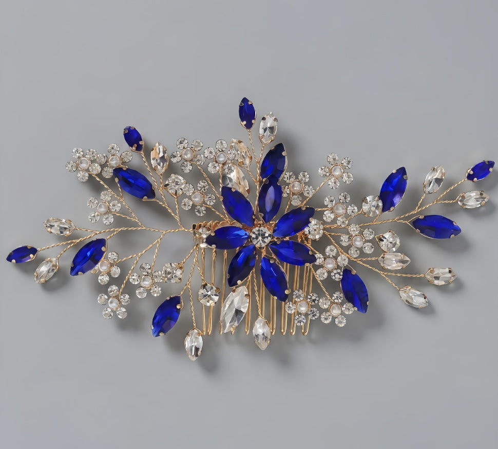 Exquisite Pearl and Crystal Flower Headpiece for Bridal Photoshoots