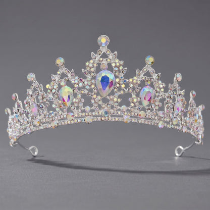 Luxury Rhinestone Princess Crown Headpiece for Birthdays and Weddings