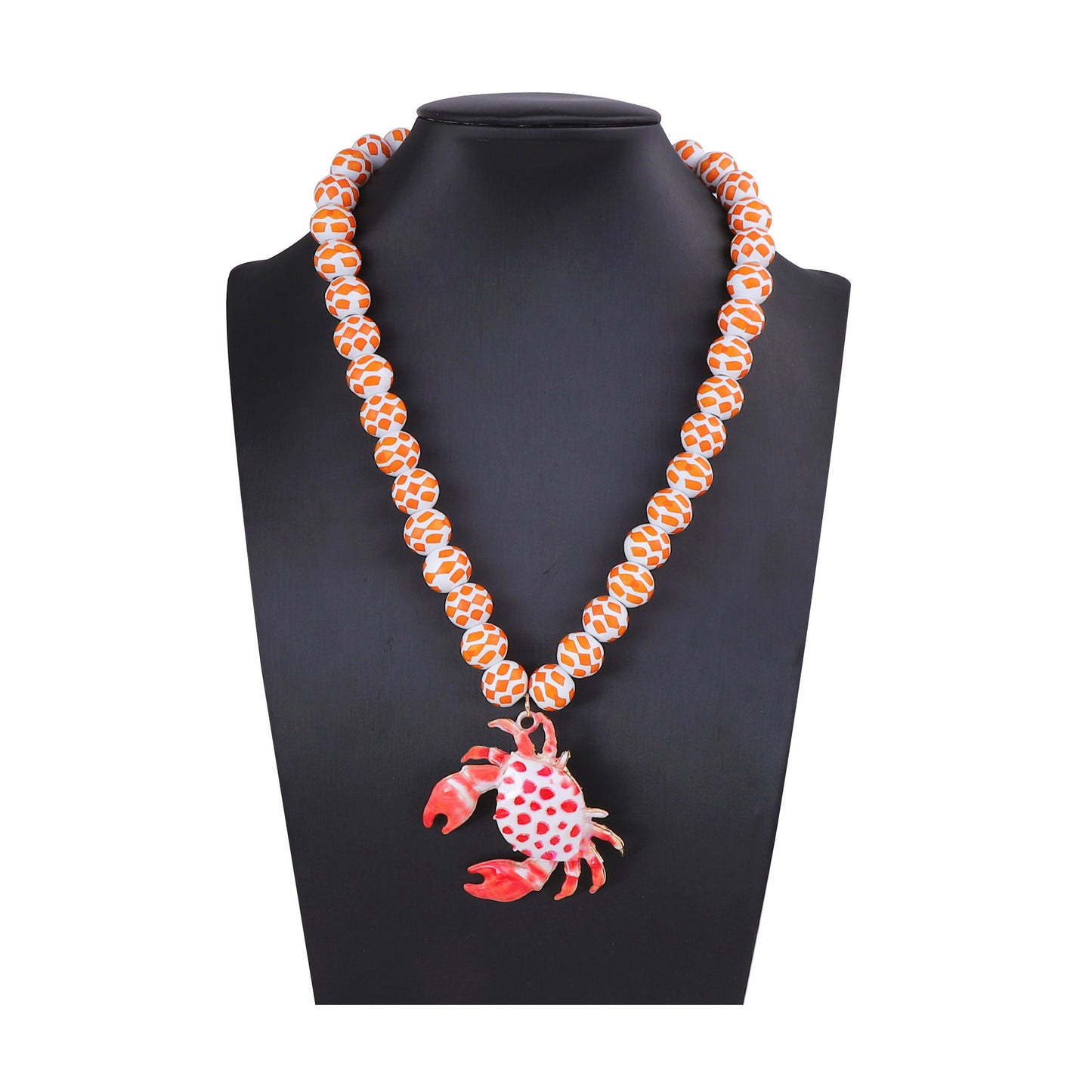 Layered Geometric Beaded Crab Necklace Casual Luxe