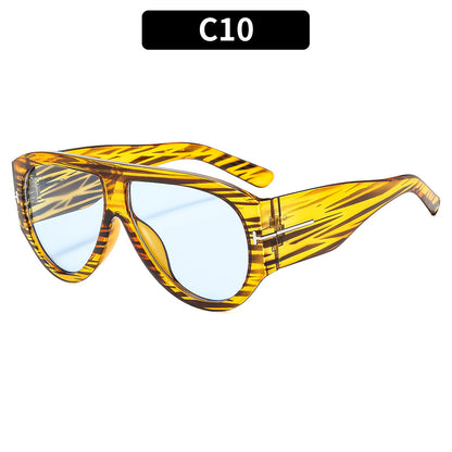Fashionable Oversized T-Shaped Unisex UV400 Sunglasses