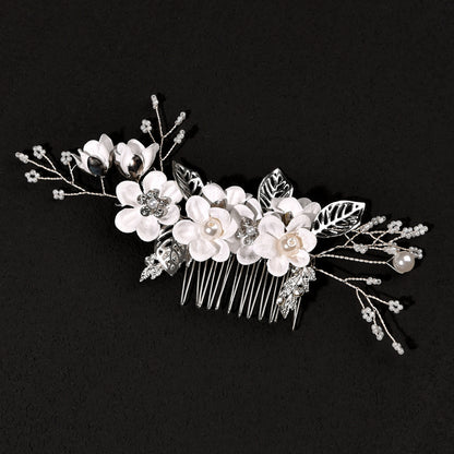 Bridal Blue Flower Hairpin Forest Inspired Wedding Hairpiece