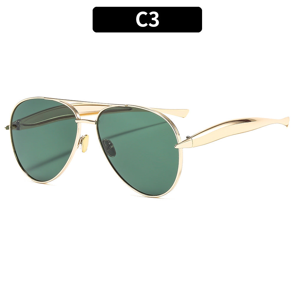 Trendy Full-Rim Metal Sunglasses for Men and Women