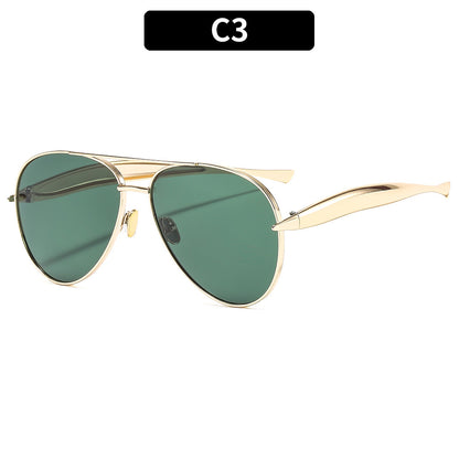 Trendy Full-Rim Metal Sunglasses for Men and Women