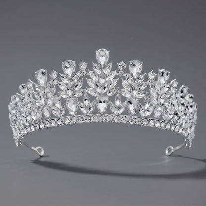 Luxury Rhinestone Princess Crown Headpiece for Birthdays and Weddings