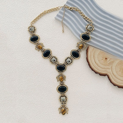 Necklace Geometric Resin Gem Pendant Everyday Casual