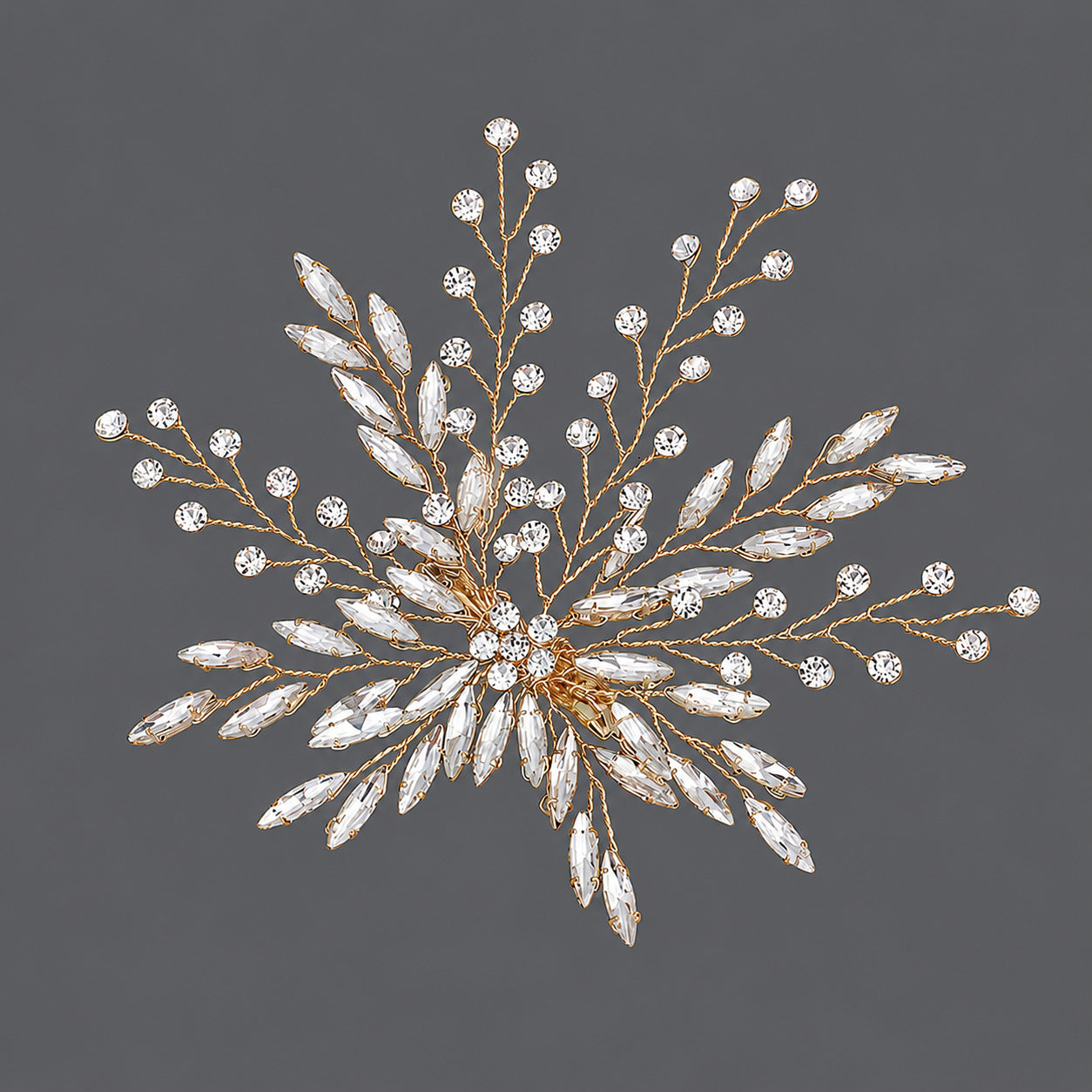 Elegant Floral Hair Clips with Pearl and Rhinestone Accents