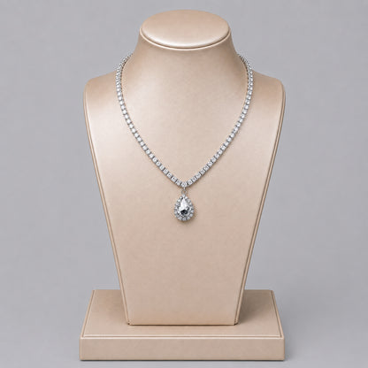 Elegant Crystal Jewelry Set with Necklace and Earrings for Parties