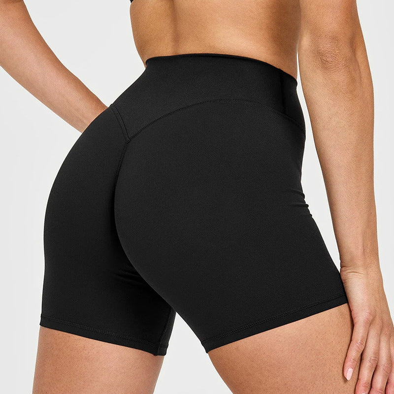High-Waisted Peach Butt Lift Yoga Shorts for Women
