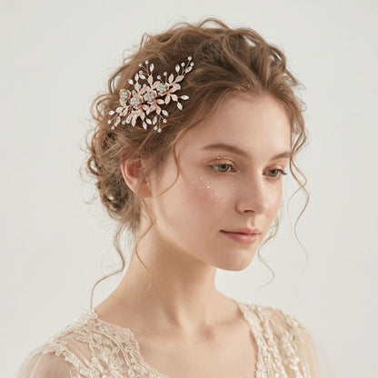 Elegant Handmade U-Shaped Hairpins with Rhinestones for Weddings