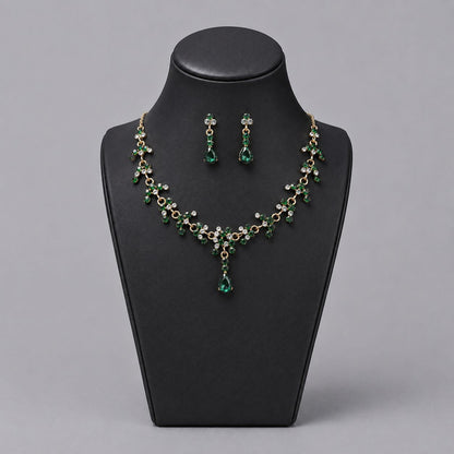 Luxury Bridal Jewelry Set with Pearl and Rhinestone for Weddings and Parties