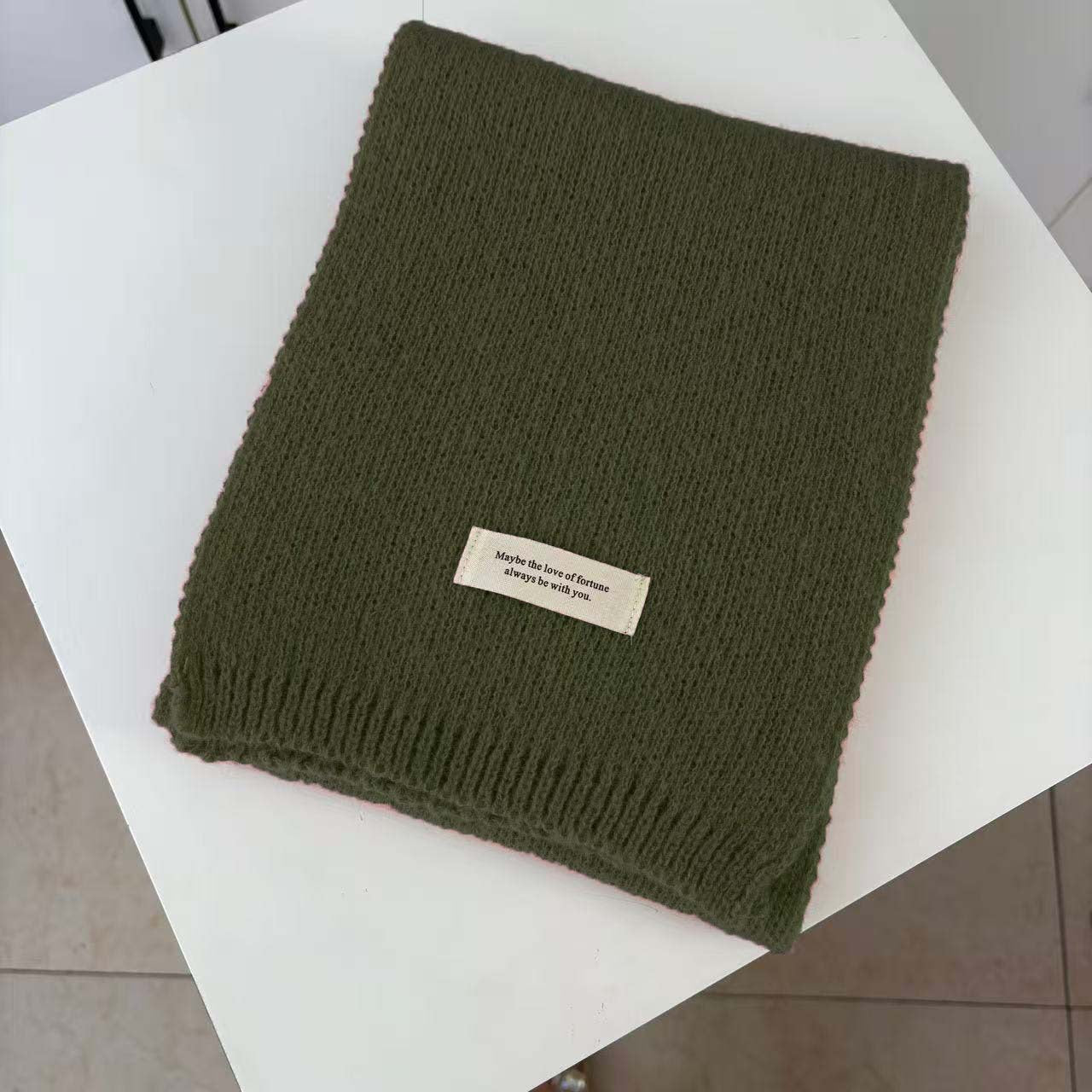 12-Color Solid Knit Scarf for Women and Men - Versatile Cozy Neck Warmer