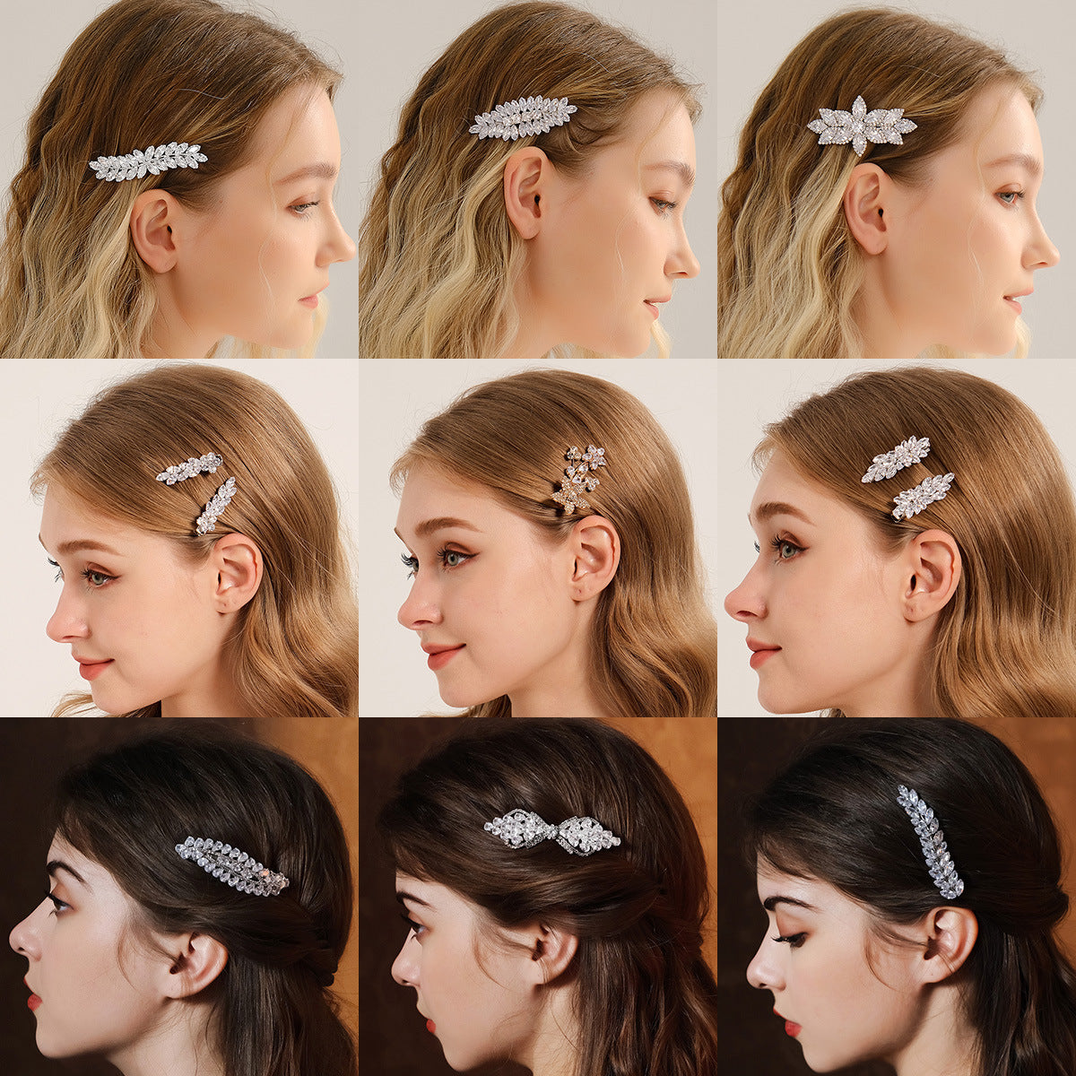 Elegant Zirconia Hair Clips for Everyday Style