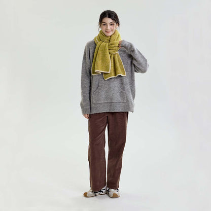 Premium Knitted Edge Scarf in Macaron Colors for All Seasons