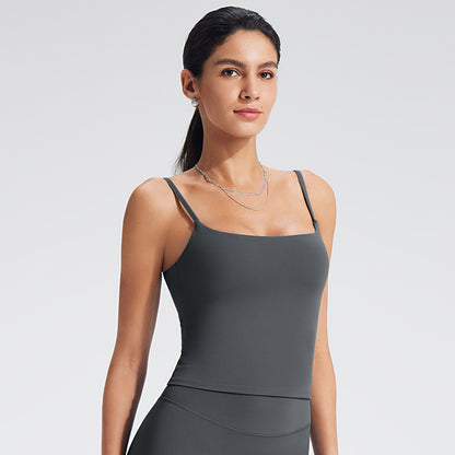 Women's Breathable Yoga Tank Top with Built-in Padding