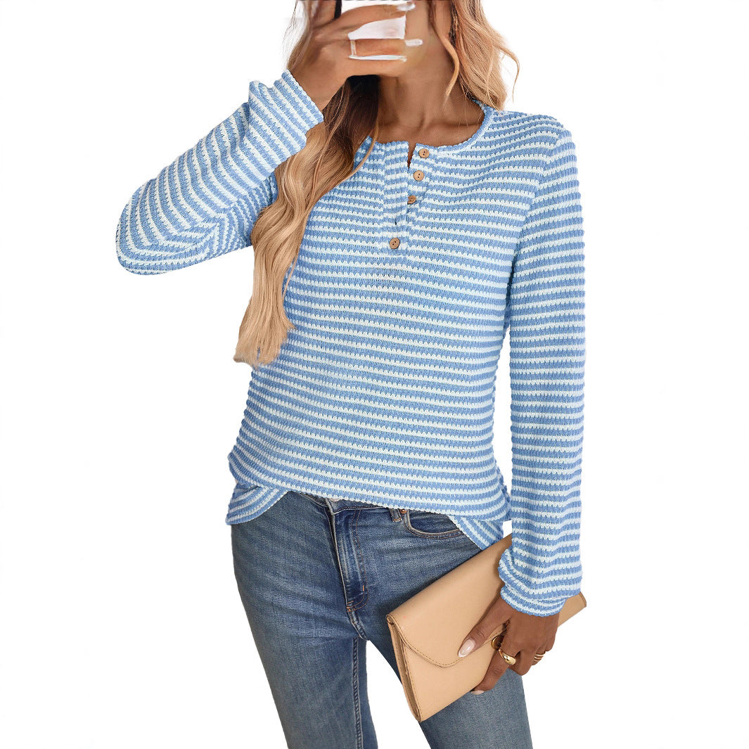 Casual Pineapple Check Long Sleeve T-Shirt