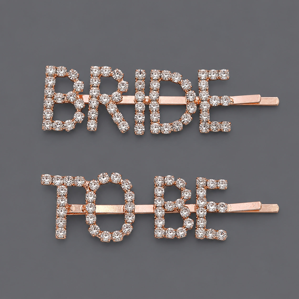 Trendy Lettered Hair Clips Set - Elegant Minimalist Design