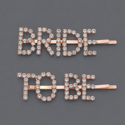 Trendy Lettered Hair Clips Set - Elegant Minimalist Design