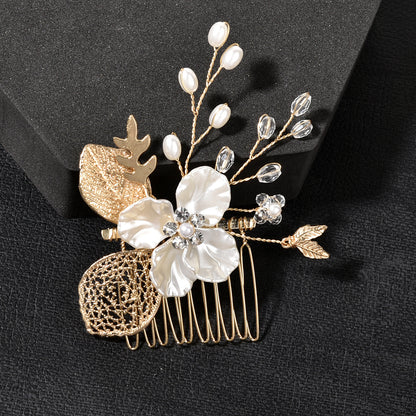 Gold Leaf Bridal Hair Comb Wedding Hair Accessory