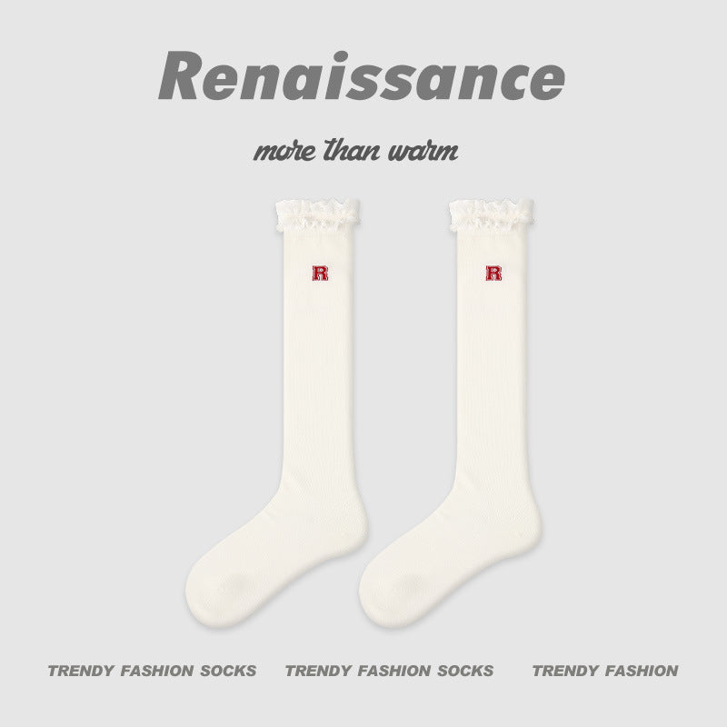 Socks Renaissance Striped Cotton Blend Mid Calf