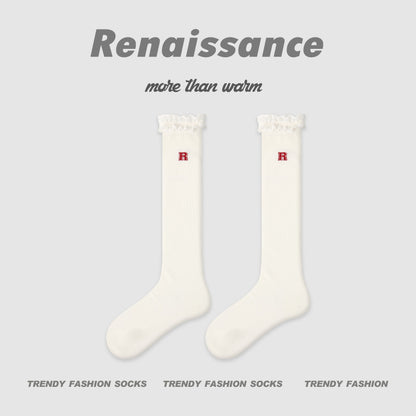 Socks Renaissance Striped Cotton Blend Mid Calf