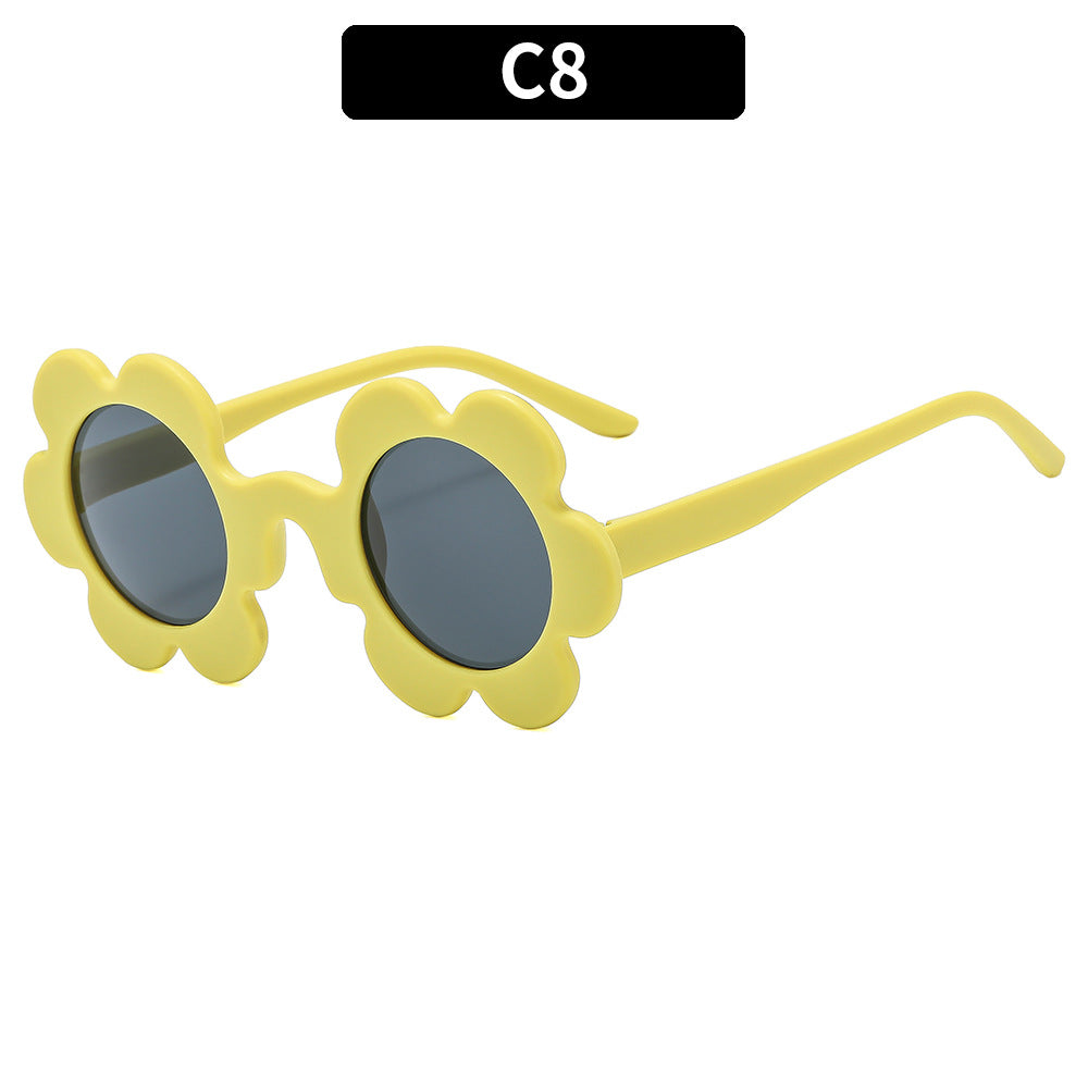 Trendy Floral Sunglasses Stylish Heart-Shaped UV400 Protection