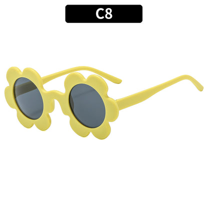 Trendy Floral Sunglasses Stylish Heart-Shaped UV400 Protection