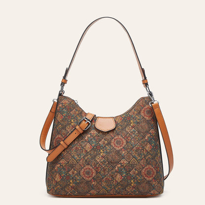 Vintage Ethnic Style Cork Shoulder Bag