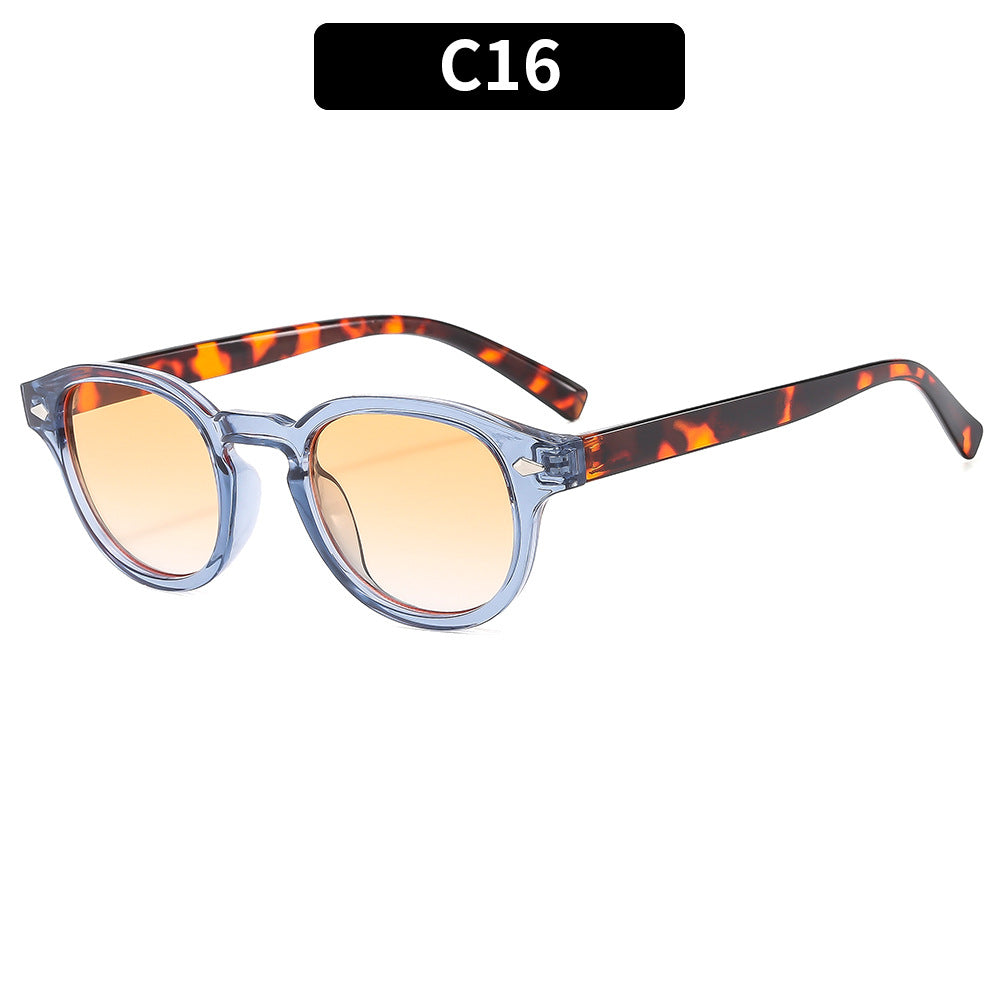 Retro Round Frame Sunglasses Stylish UV400 Protection