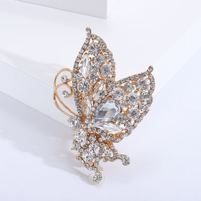 Luxury Rhinestone Butterfly Brooch Cute Fashion Accessory