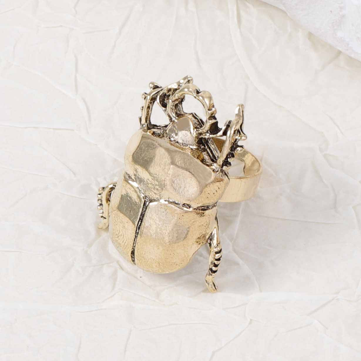 Adjustable Open Ring Cicada Ladybug Alloy Casual