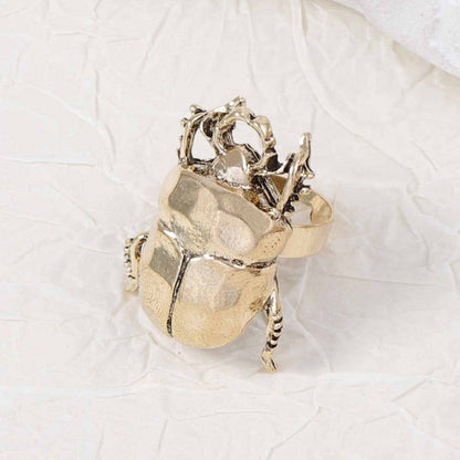 Adjustable Open Ring Cicada Ladybug Alloy Casual