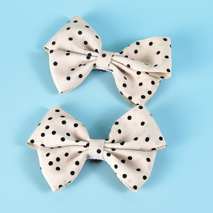 Polka Dot Bow Shoe Clips Elegant Wedding Accessories
