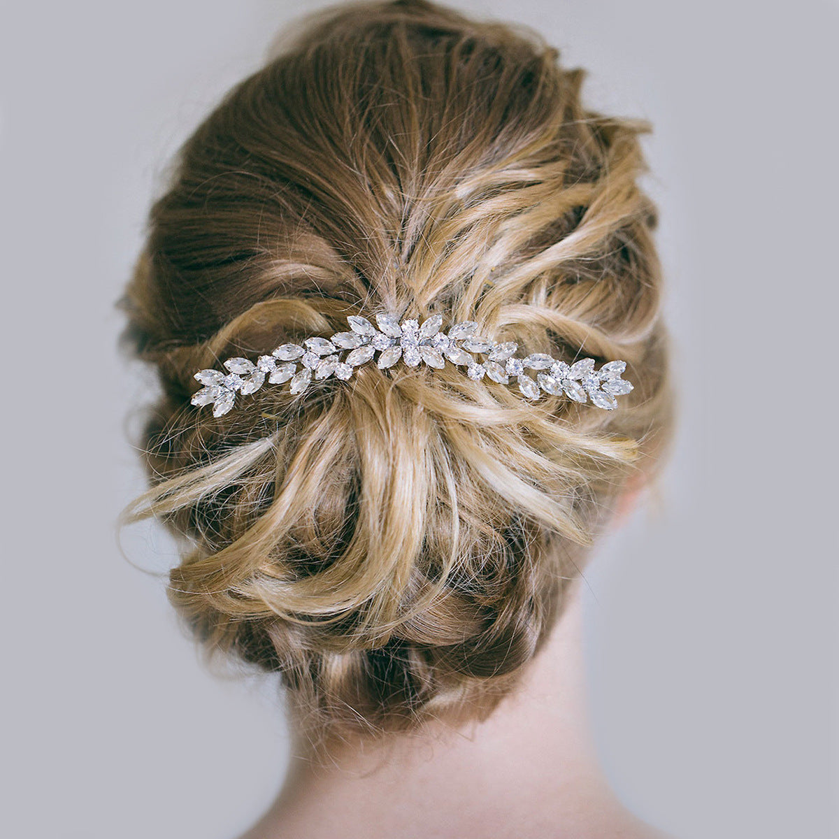 Rhinestone Updo Hair Bun Maker Elegant Wedding Hair Accessory