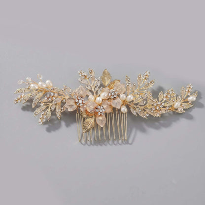 Exquisite Pearl and Crystal Flower Headpiece for Bridal Photoshoots