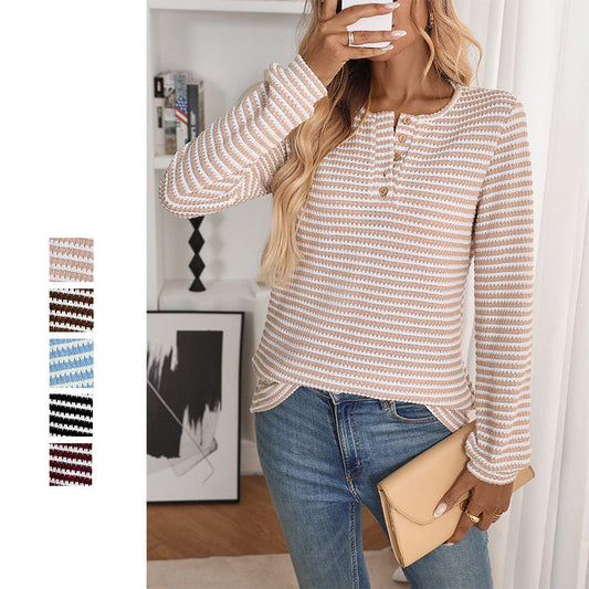 Casual Pineapple Check Long Sleeve T-Shirt