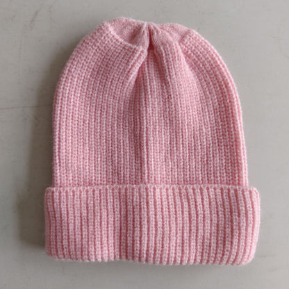 Casual Solid Knit Beanie Hat for Women