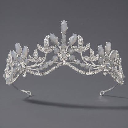 Luxury Rhinestone Princess Crown Headpiece for Birthdays and Weddings